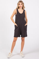 Charcoal Oversized Knit Romper