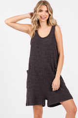 Charcoal Oversized Knit Romper