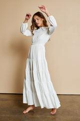 White Tiered Dress