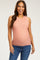 Peach Knit Sleeveless Maternity Top